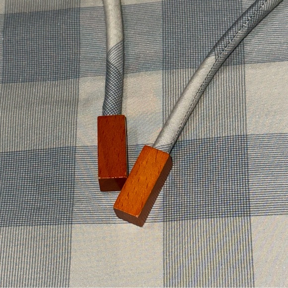 Theory Women’s Size S P Blue White Fuji Check Belted Midi Slit Side Shirtdress - Picture 10 of 15